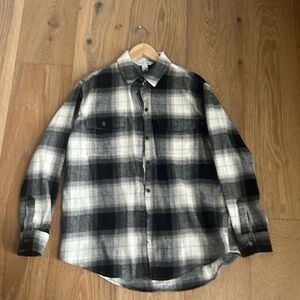 Old Navy Oversized Plaid Flannel Boyfriend Tunic Shirt